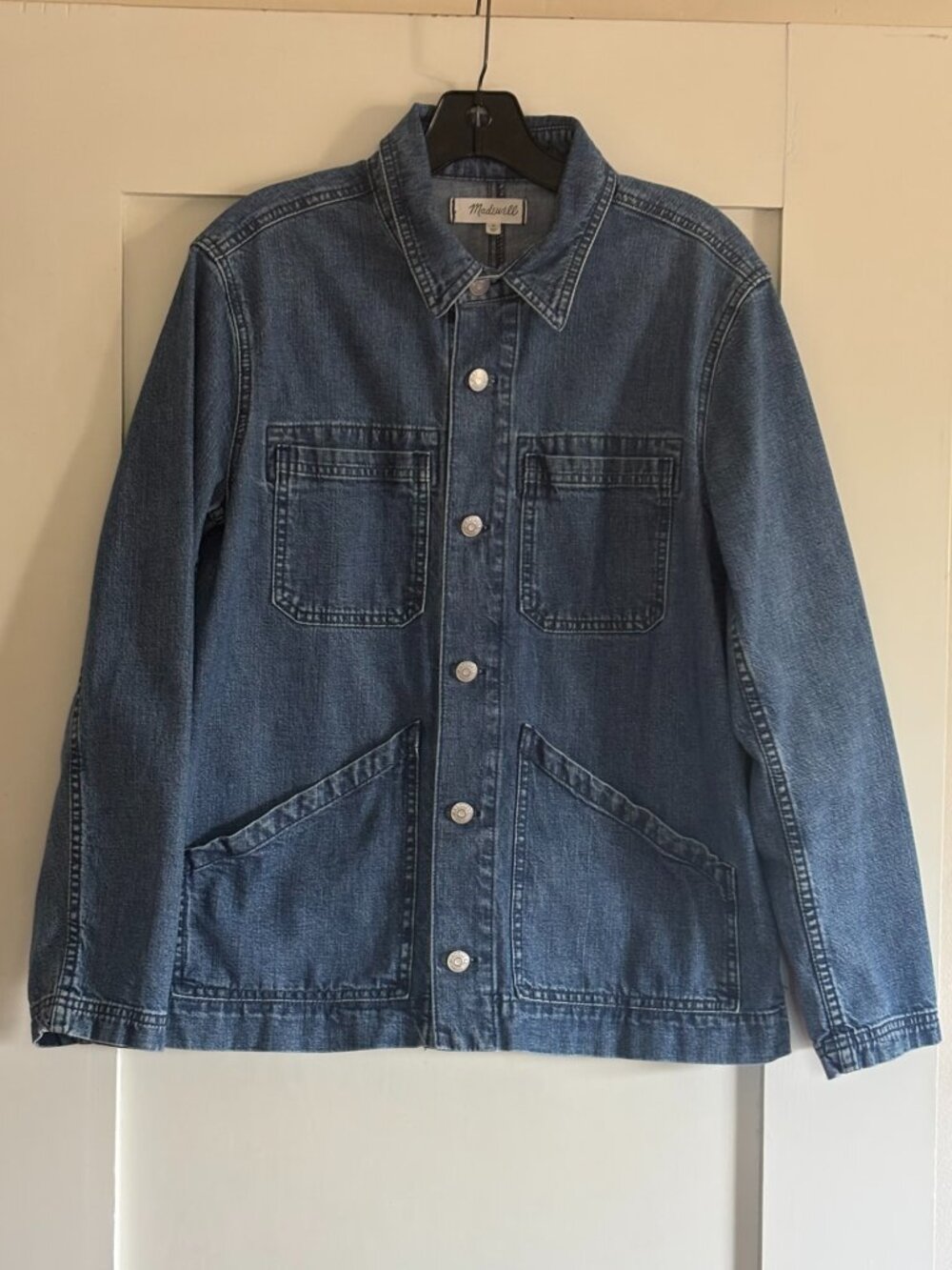 Madewell Denim Patch Pocket Chore Coat MEDIUM women jeans - Picture 3 of 14